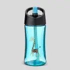 0.35 L Turquoise Giraffe Kids' Water Bottle 1