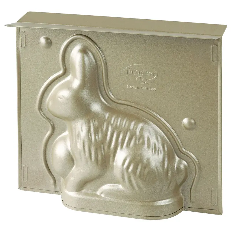 0.6L Easter Bunny Full-Size Baking Mold – Golden Finish 1