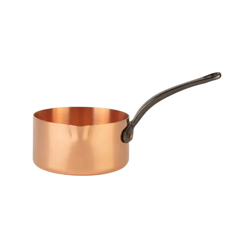1.5-Quart Pure Copper Saucepan With Pouring Spout 1