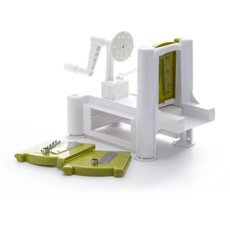 3-Blade Adjustable Spiralizer – Manual Vegetable Slicer For Zucchini Noodles, Carrots, Apples & More 1