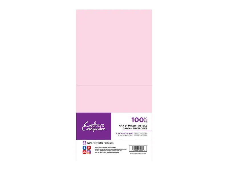 6X6 Inch Mixed Pastel Cardstock And Envelope Pack – 50 Pieces 1