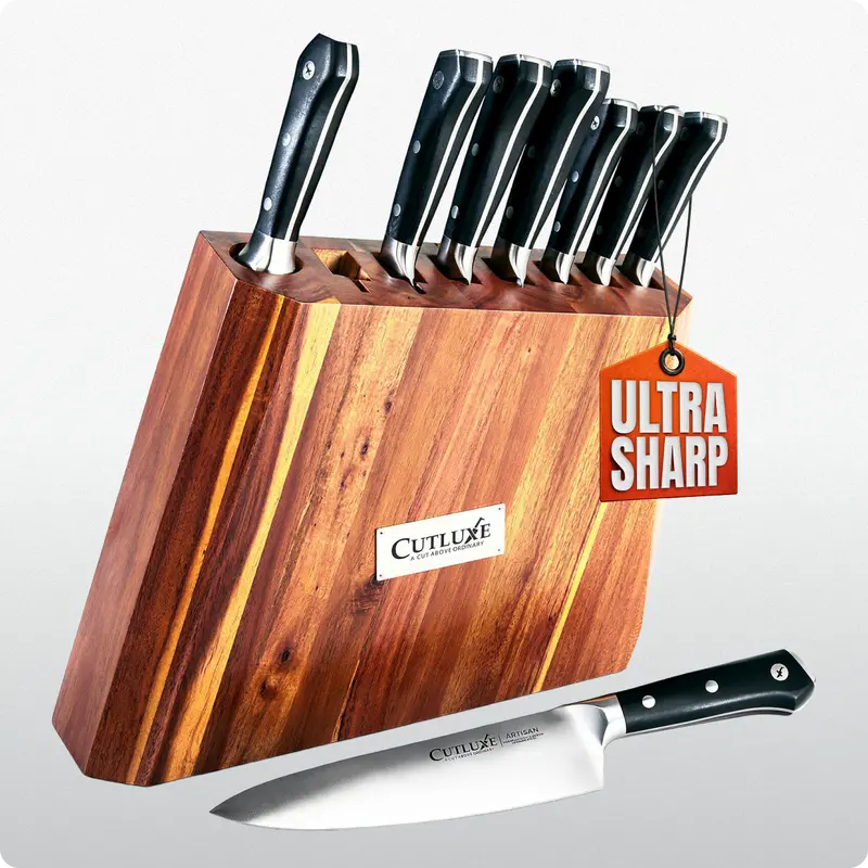 8-Piece Knife Block Set With Essential Blades 1