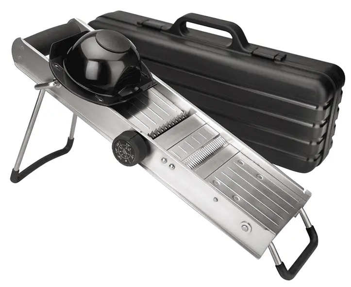 Adjustable Stainless Steel Mandoline Slicer With Safety Guard 1