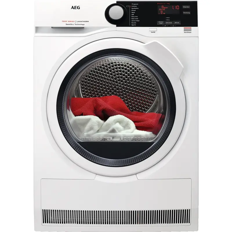 Aeg 8 Kg Heat Pump Condenser Dryer With A++ Energy Rating, Lcd Touchscreen & Soft Drum – White 1