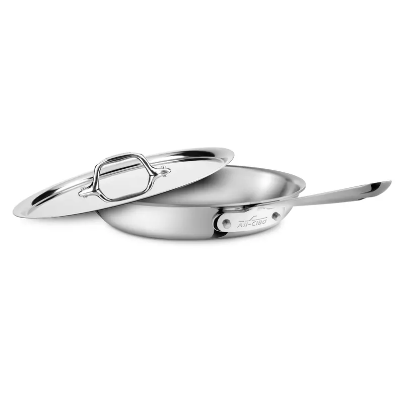 All-Clad D3 10-Inch Stainless Fry Pan With Glass Lid 1