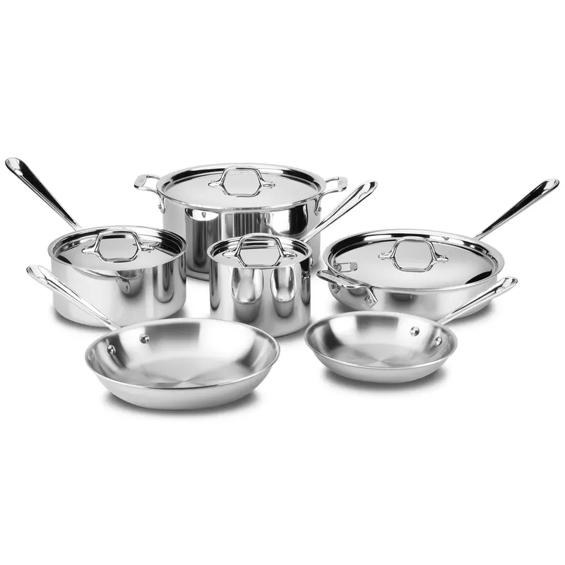 All-Clad D3 10-Piece Stainless Cookware Set 1