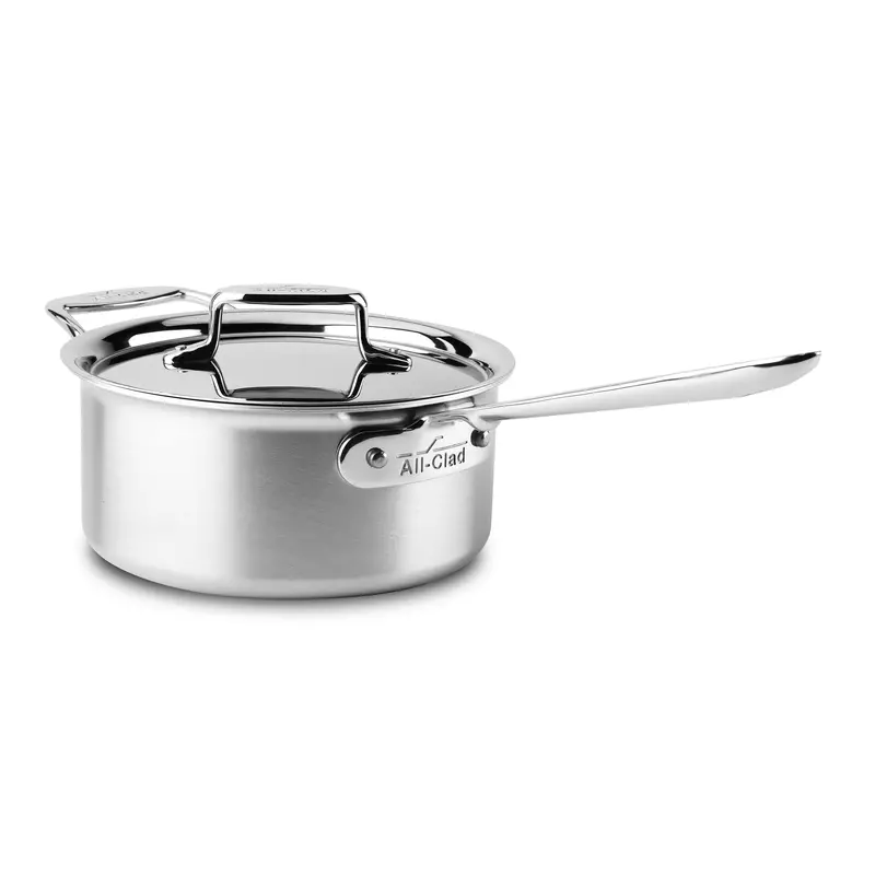 All-Clad D5 3-Qt Brushed Stainless Saucepan With Loop Handle 1