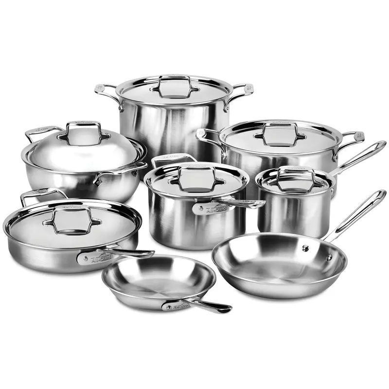All-Clad D5 Brushed Stainless 14-Piece Professional Cookware Set 1