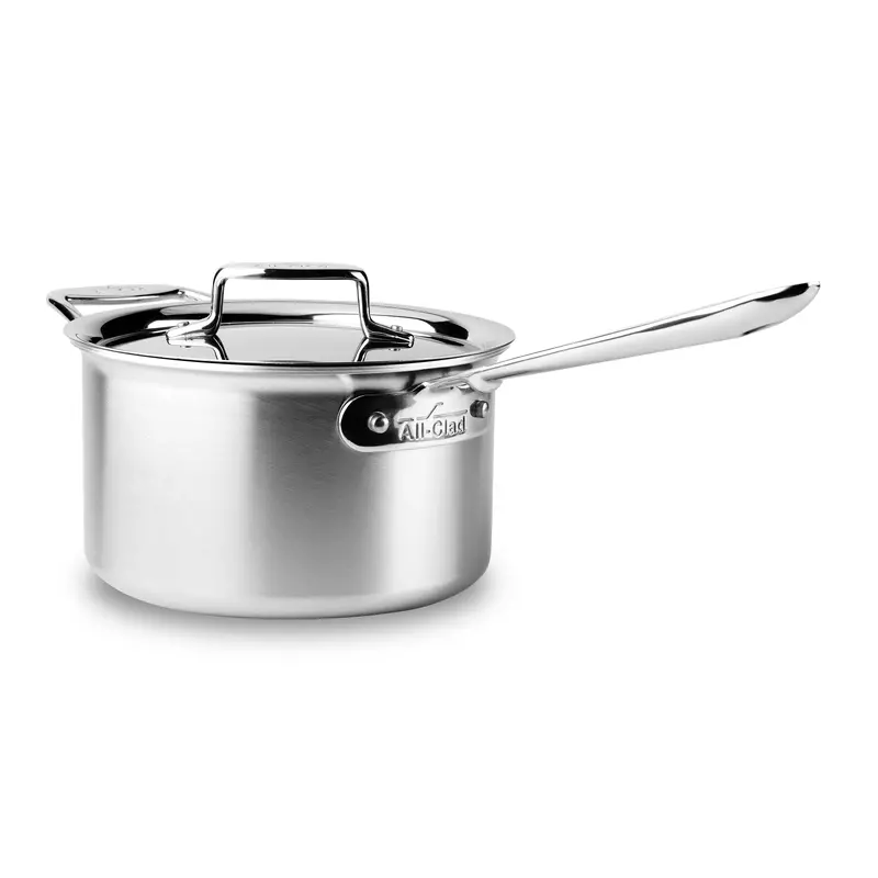 All-Clad D5 Brushed Stainless 4-Quart Saucepan With Loop Handle 1