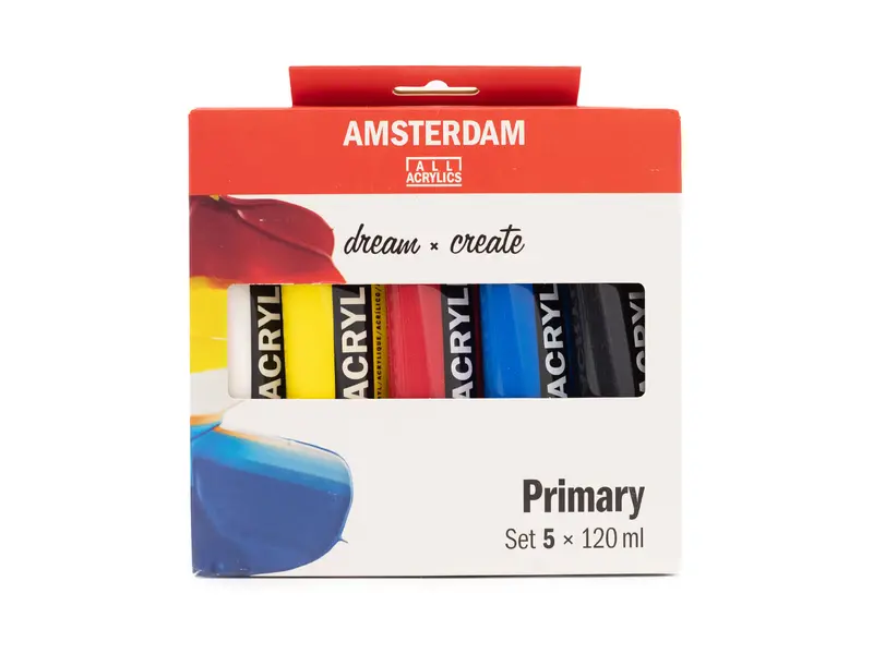 Amsterdam Standard Acrylic Paint Set – 5 Primary Colors 1