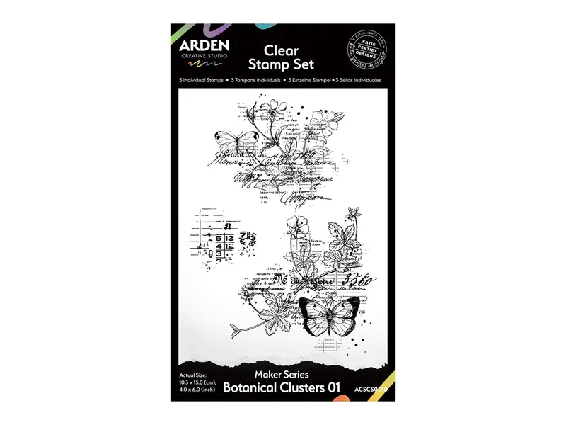 Arden Creative Studio Maker Series Botanical Clusters Clear Stamp Set 1