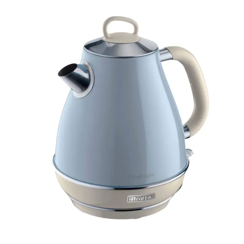 Ariete Compact Blue Electric Kettle – 2000W, 1.7L Stainless Steel Design 1