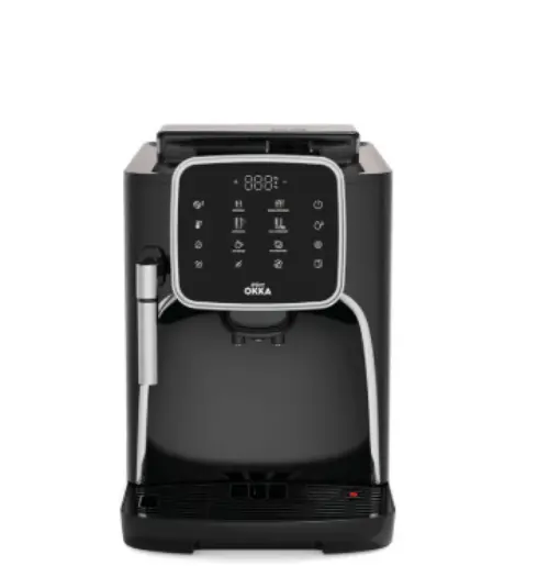 Arzum Okka Fully Automatic Espresso Maker – 1450W, Chrome & Black Design 1