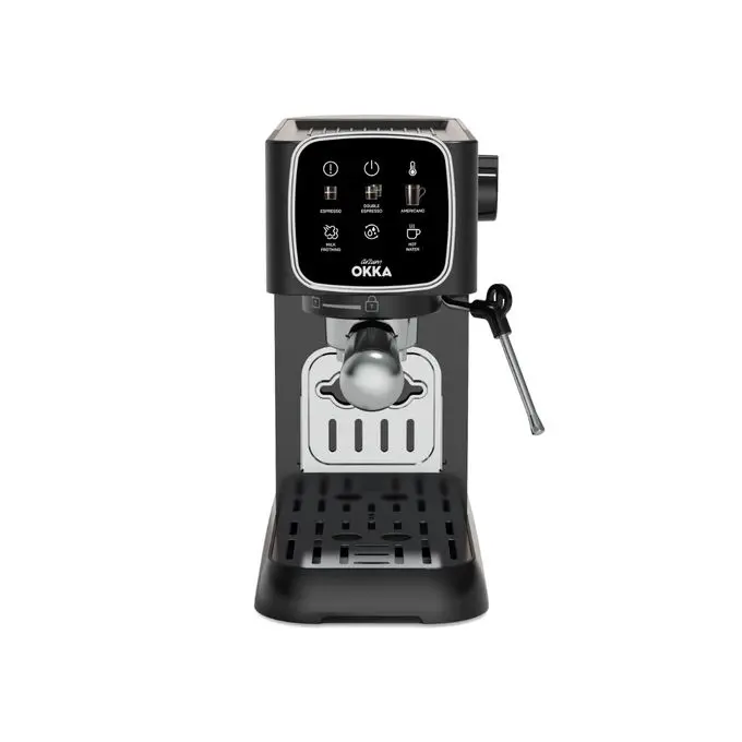 Arzum Okka Semi-Automatic Espresso Machine – 1376W, Chrome & Black Finish 1