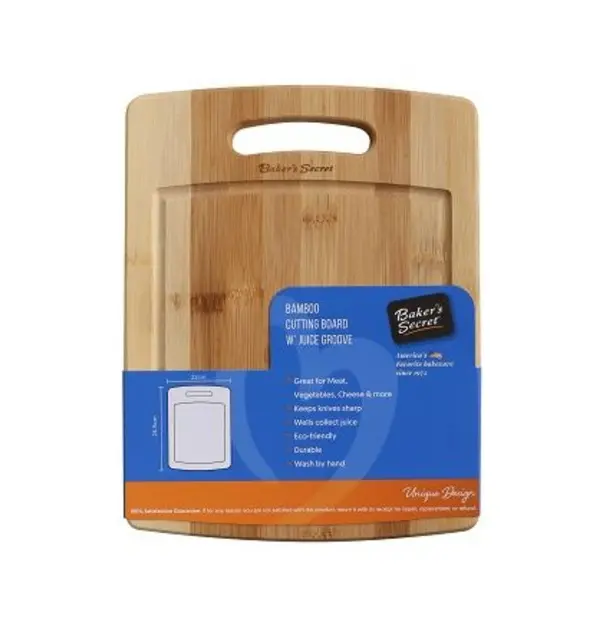 Baker’S Secret Natural Bamboo Reversible Cutting Board 1