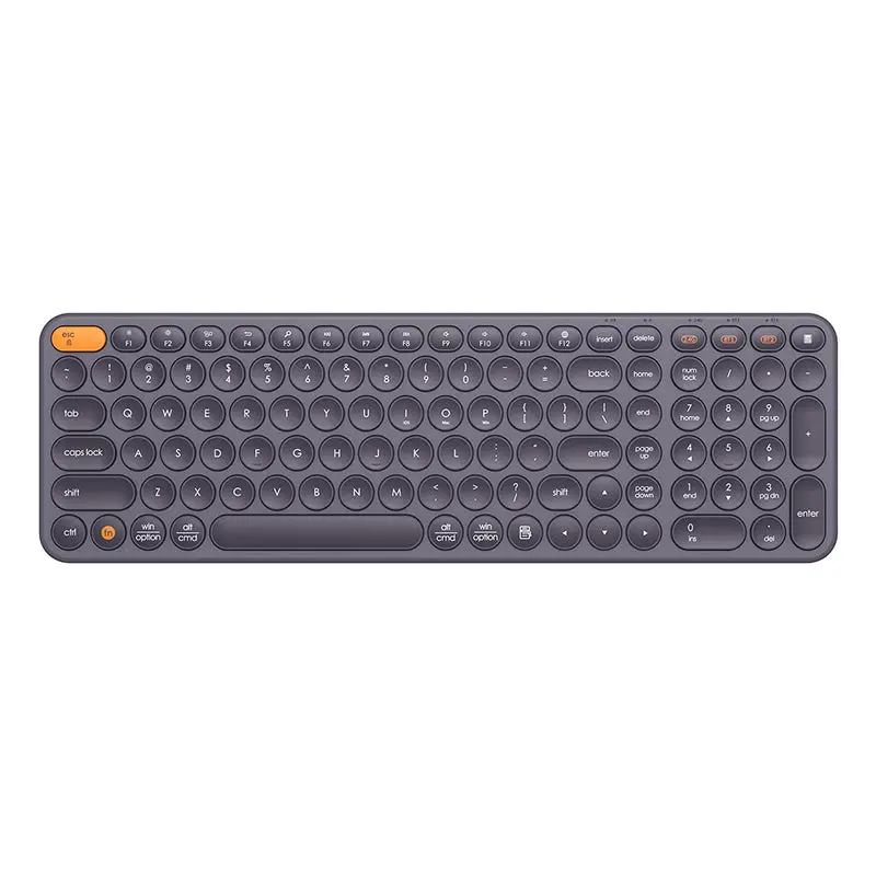 Baseus K01B Tri-Mode Wireless Keyboard – Low-Profile Frosted Gray Mechanical-Feel Keys 1