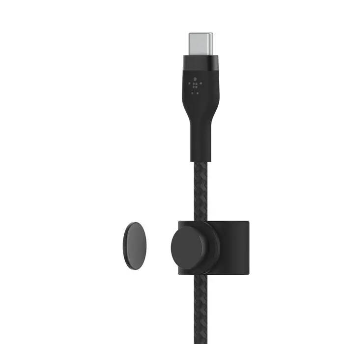 Belkin Boost Charge Pro Flex Usb-C To Usb-C Cable – 2M Braided Silicone, Black, 100W Power Delivery 1