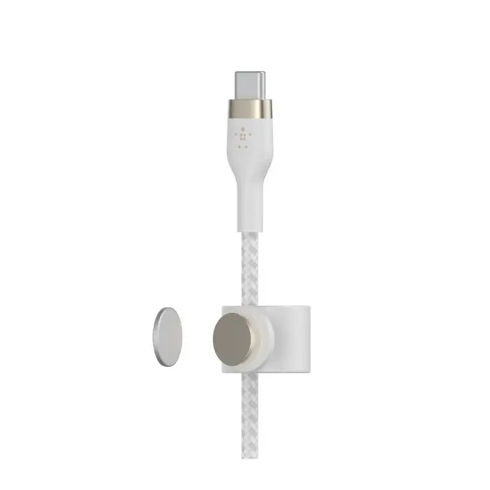 Belkin Boost Charge Pro Flex Usb-C To Usb-C Silicone Braided Cable – 1M, White 1