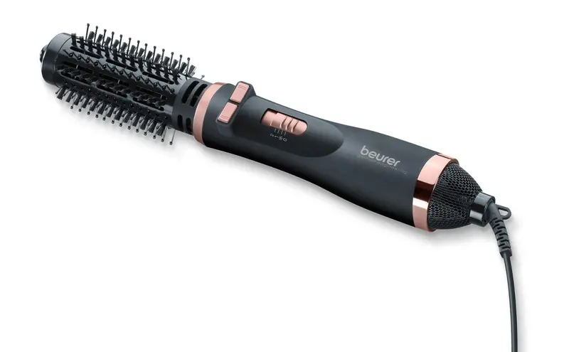 Beurer Rotating Hot Air Brush With Dual Attachments – 1000W Styling Tool In Black 1