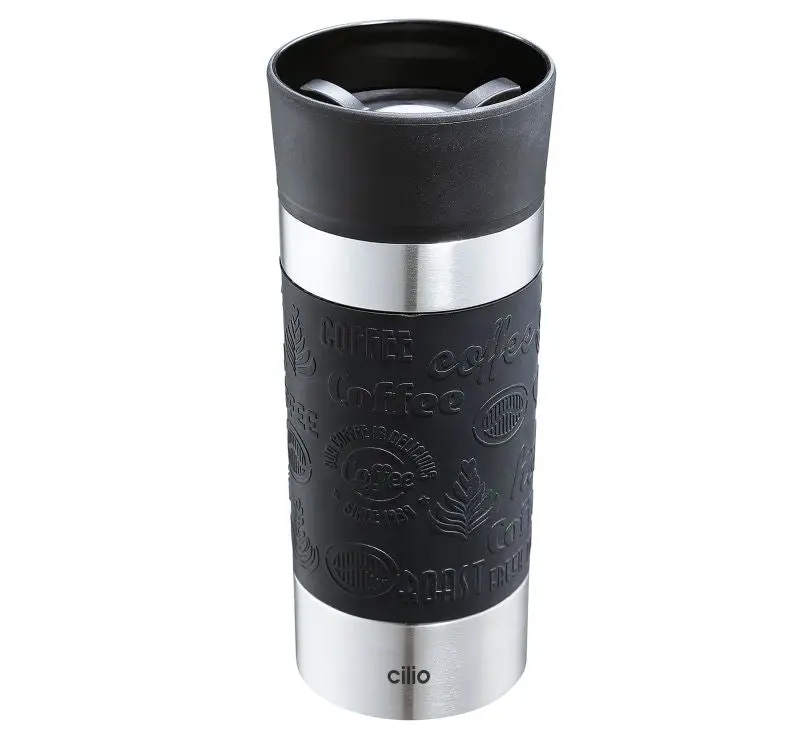 Black Stainless Steel Viaggio Tumbler – 360 Ml Thermal Capacity 1