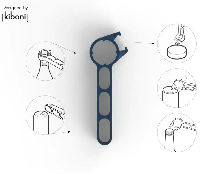 Bob Multi-Function Bottle Opener – Durable Plastic, Vibrant Color Options 1