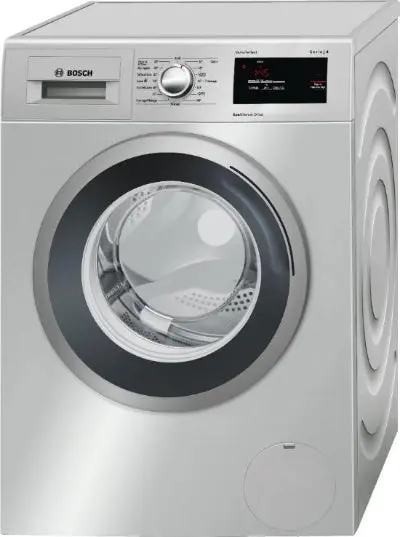 Bosch 8Kg Front-Load Washer – A+++ Efficiency, 1380 Rpm Spin Speed, Sleek Silver Inox Design 1