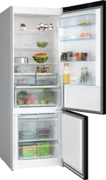 Bosch Bottom-Freezer Refrigerator – 505L French-Door Freestanding Unit In Black Steel 1