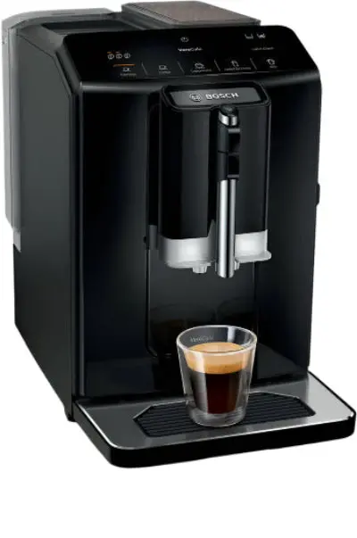 Bosch Vero Café Fully Automatic Espresso Machine – 2L Water Reservoir, 1400W, Premium Black 1