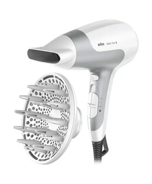 Braun 2500W 3-Setting Hair Dryer In Sleek White Finish 1