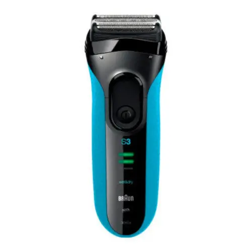 Braun Rechargeable Wet/Dry Shaver – 4-Blade System, Travel Lock, Dual-Tone Blue & Black Finish 1