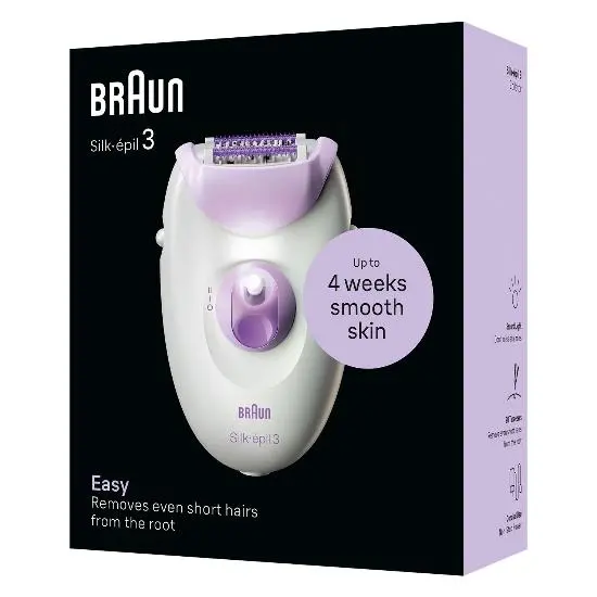 Braun Silk-Épil Epilator For Women – Cordless, Purple Finish 1