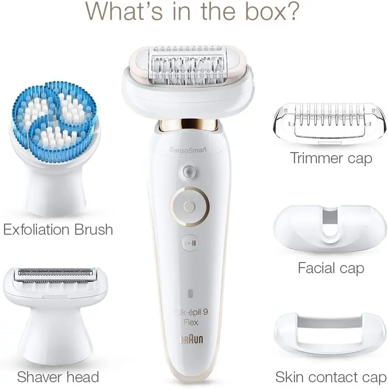 Braun Silk-Épil Epilator For Women – Precision Wet & Dry Epilation, 179G, Clean White 1