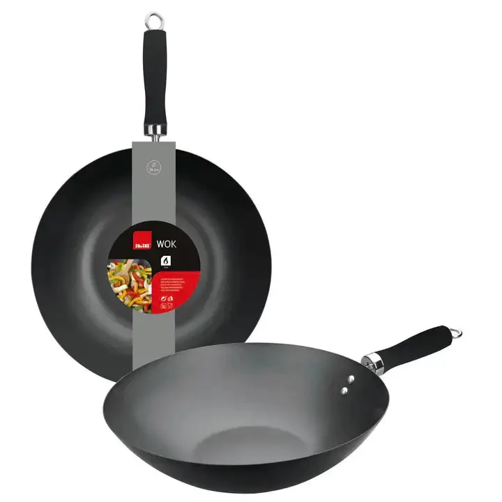Carbon Steel Non-Stick Wok – 30 Cm, Mocha Finish 1