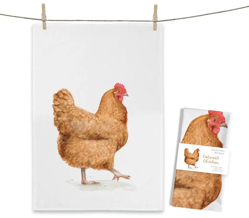 Catwalk Chicken Dish Towel 1