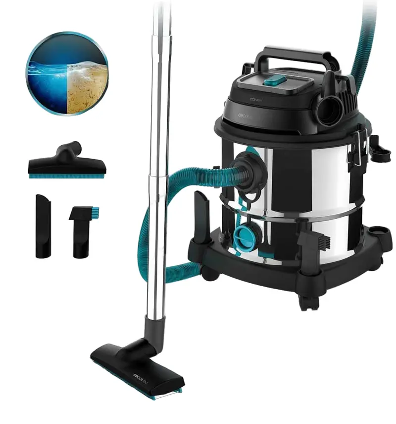 Cecotec Conga Wet & Dry Vacuum Cleaner – 20L Stainless Steel Tank, 1400W Suction, 9-Metal Cyclone System 1