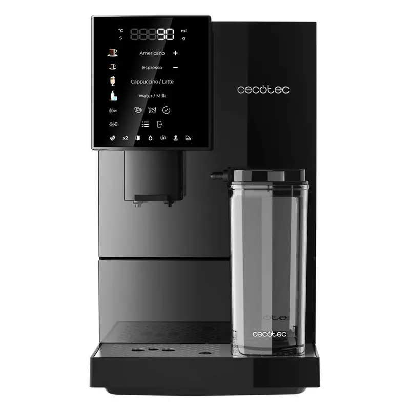 Cecotec Cremmaet Compactccino Super-Automatic Espresso Machine – 19 Bar Pressure, Integrated Milk Tank (1.1L), 1200W, Matte Black 1