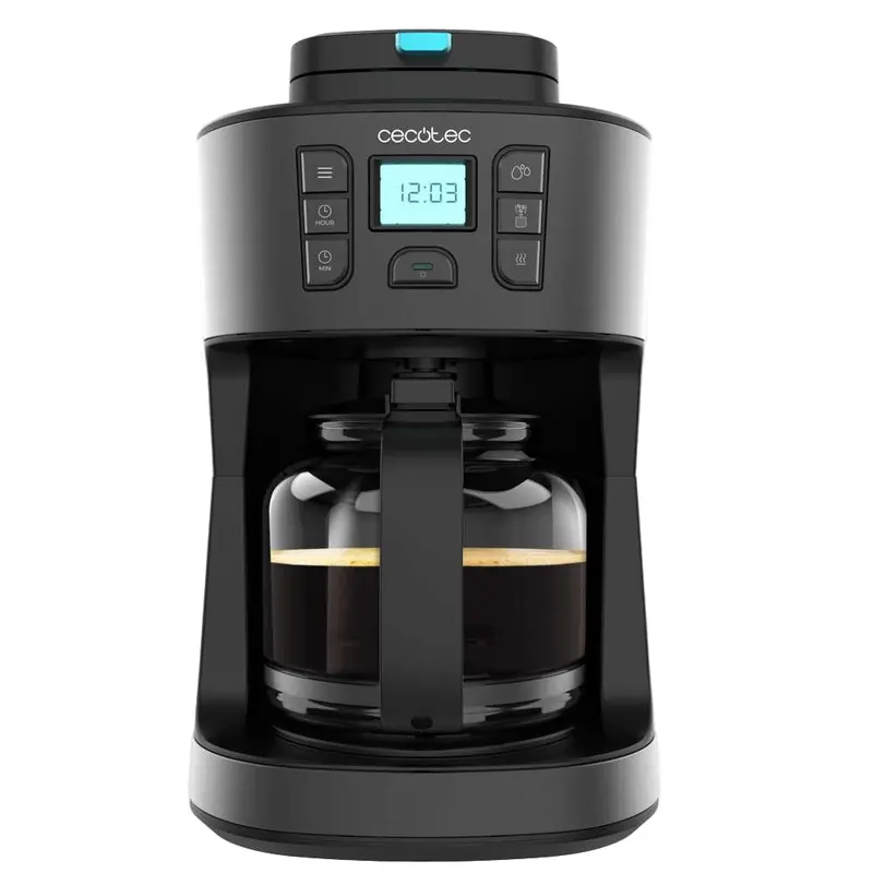 Cecotec Grinder-Integrated Drip Coffee Machine – 1.8L Capacity, 1000W, Matte Black 1