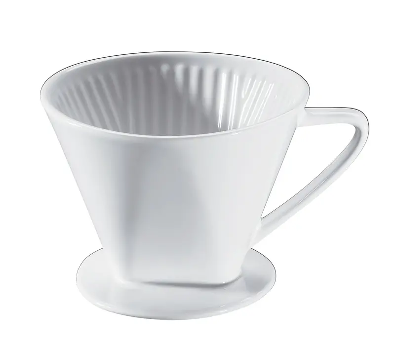 Ceramic Coffee Filter – Size 4, Classic White 1