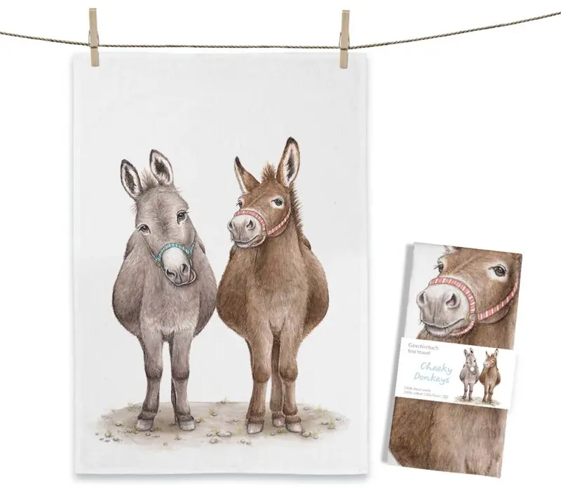 Cheeky Donkeys Dish Towel 1