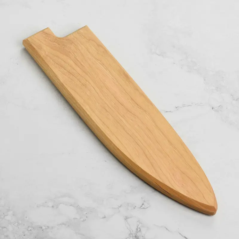 Cherry Wood Magnetic Saya – Protective Sheath For 8" Chef Knives 1