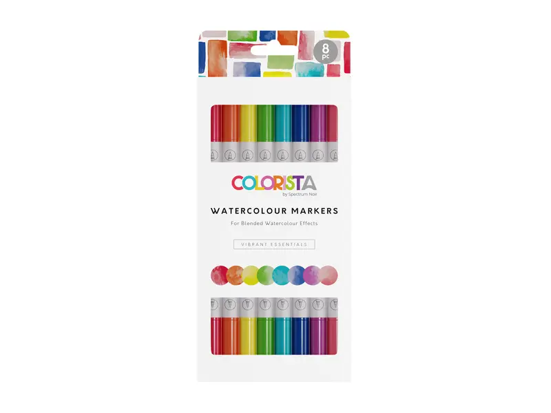 Colorista Vibrant Essentials Watercolor Markers – 8-Piece Set 1