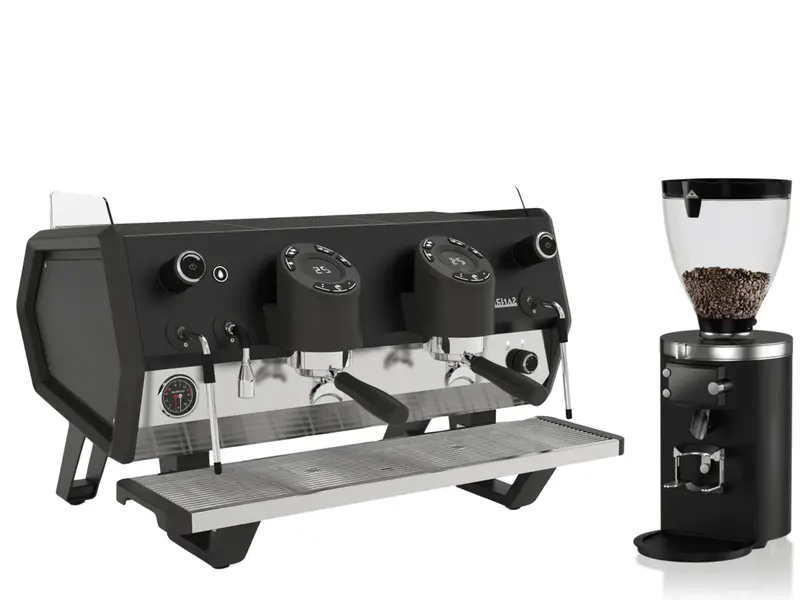 Commercial Dual-Group Espresso Bundle: Sanremo D8 + Mahlkönig E80S Grinder 1