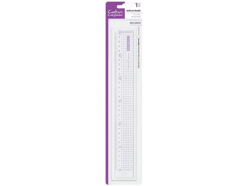 Crafter'S Companion 30Cm Metal-Edged Acrylic Ruler 1