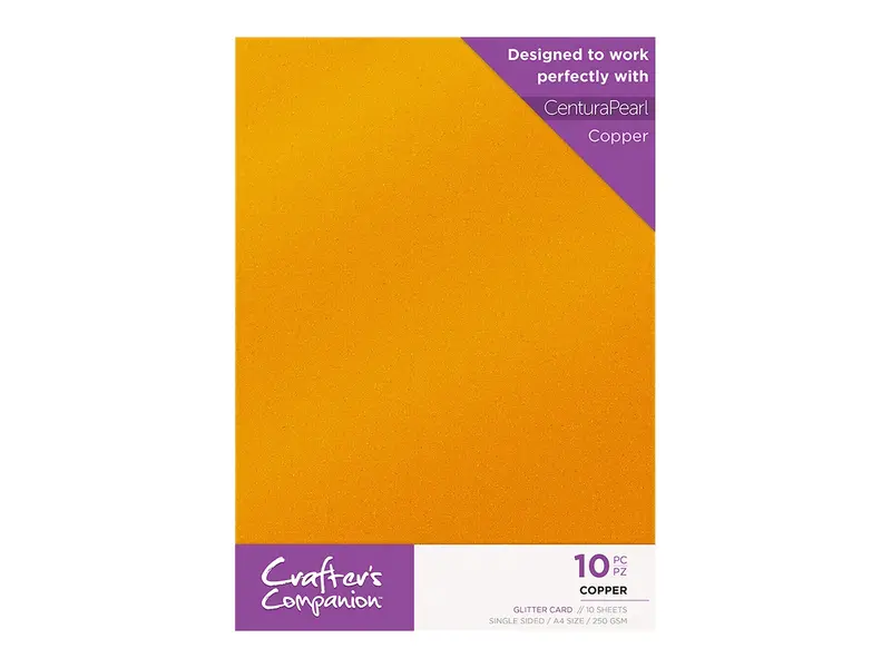 Crafter'S Companion Copper Glitter Cardstock Pack – 10 Sheets 1