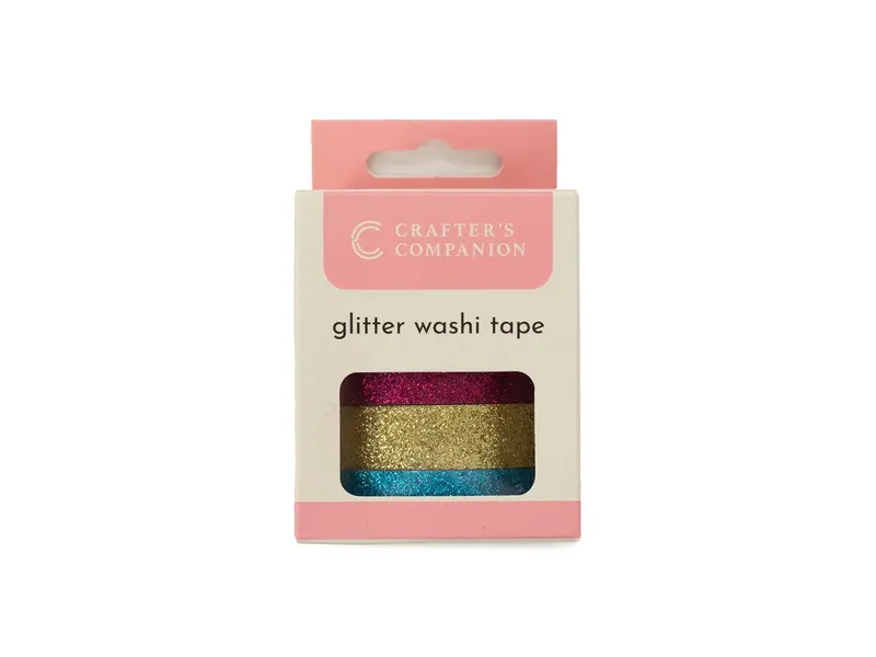 Crafter’S Companion Glitter Washi Tape Rolls – Decorative Adhesive Strips 1