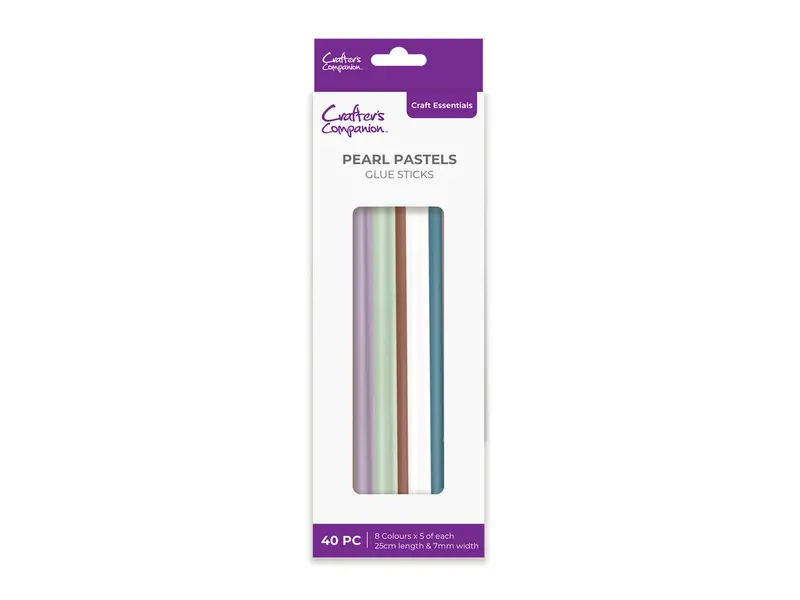 Crafter'S Companion Glue Stick Assortment – Soft Pearl Pastel Colors (40-Pack) 1