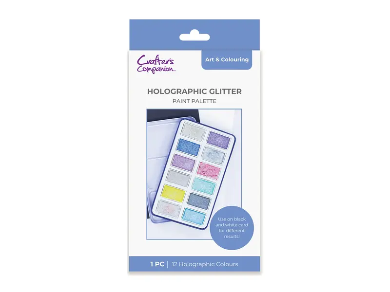 Crafter’S Companion Holographic Glitter Paint Palette – 12 Vibrant Shades 1