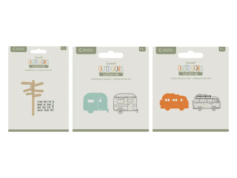 Crafter'S Companion The Great Outdoors Coordinating Stamp And Die Bundle 1