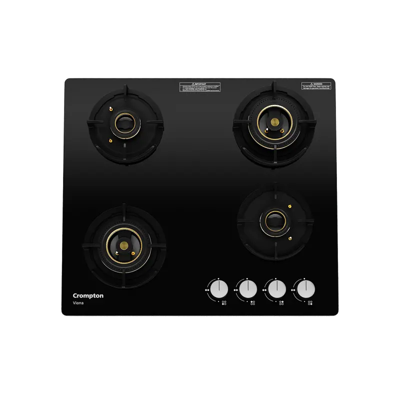 Crompton Hob Viona 60 Cm 4-Burner Glass Top Gas Cooktop 1