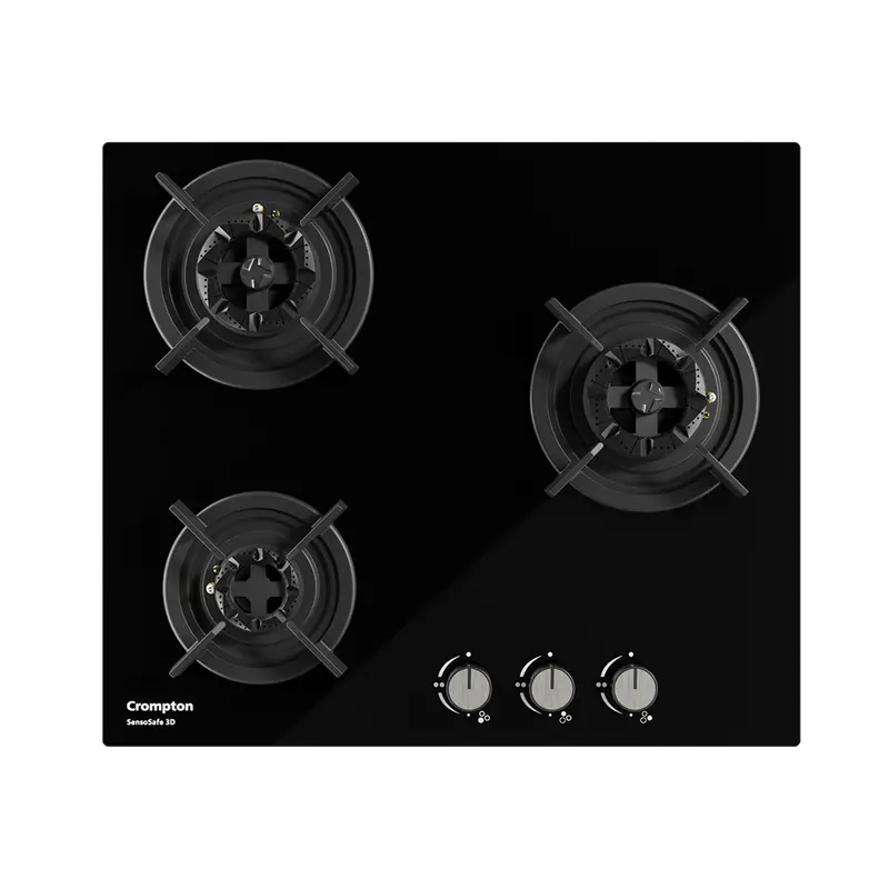 Crompton Sensosafe Gas Hob 3D – 60Cm 3-Burner Space-Saving Design 1